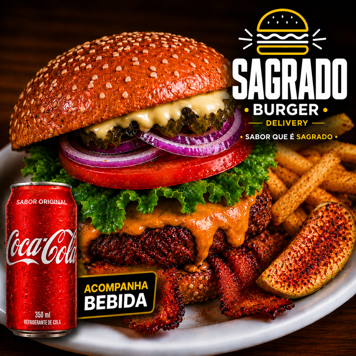 2X Classic Salada em DOBRO + 2 Coca-Cola + Fritas