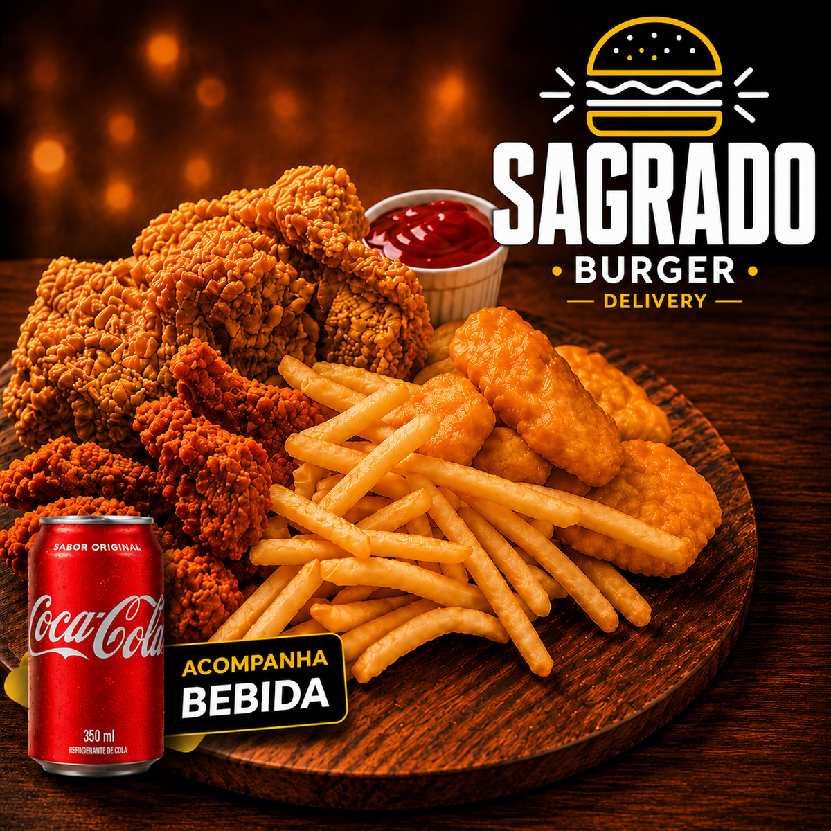 COMBO de Fritas + Frango Frito + Nuggets